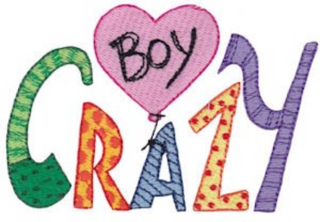 Picture of Boy Crazy Machine Embroidery Design