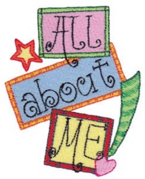 Picture of All About Me! Machine Embroidery Design