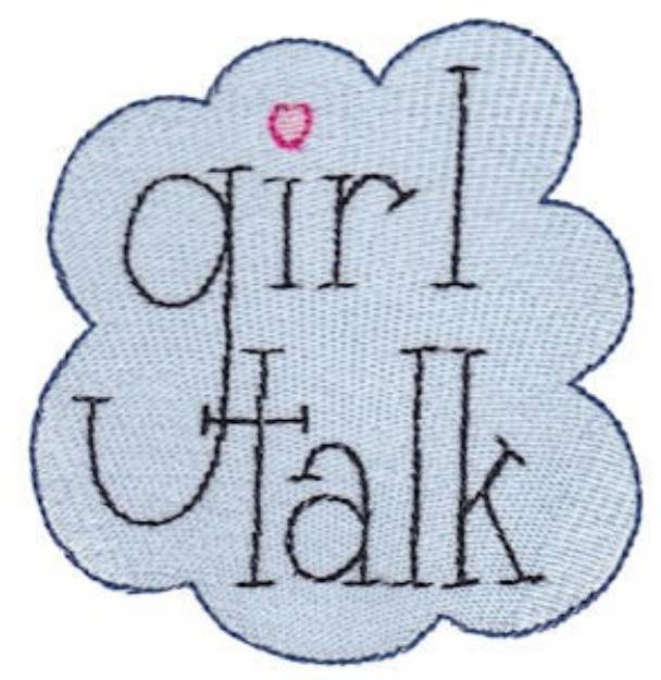 Picture of Girl Talk Machine Embroidery Design