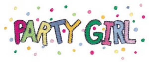 Picture of Party Girl Machine Embroidery Design