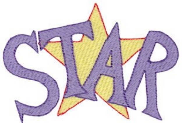 Picture of Be A Star Machine Embroidery Design