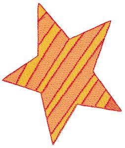 Picture of Striped Star Decoration Machine Embroidery Design