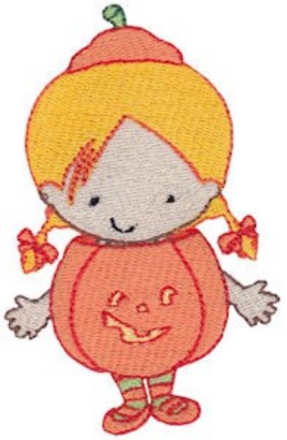 Picture of Tiny Jack-O-Lantern Machine Embroidery Design