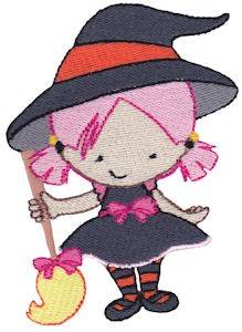 Picture of Tiny Witch Machine Embroidery Design