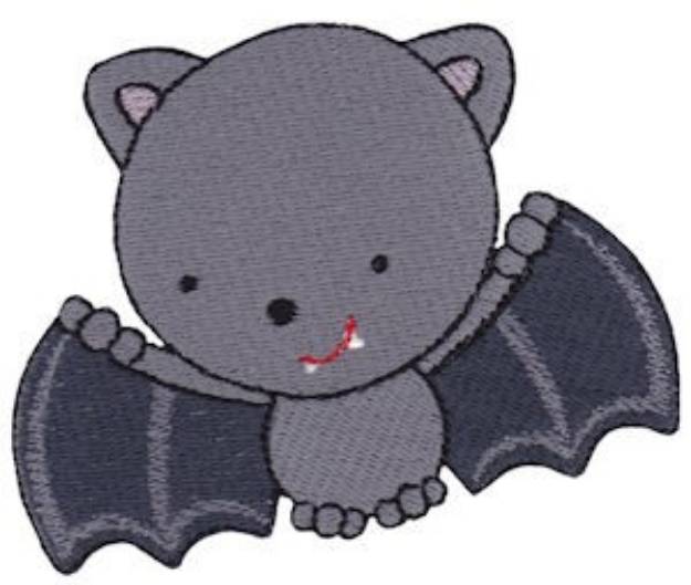 Picture of Tiny Vampire Bat Machine Embroidery Design