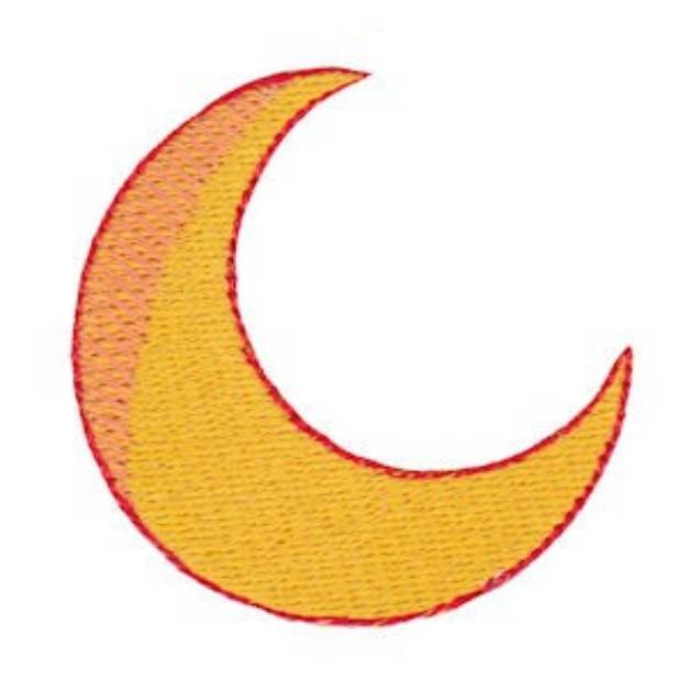Picture of Halloween Crescent Moon Machine Embroidery Design