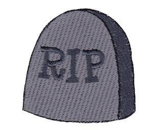 Picture of Halloween Tombstone Machine Embroidery Design