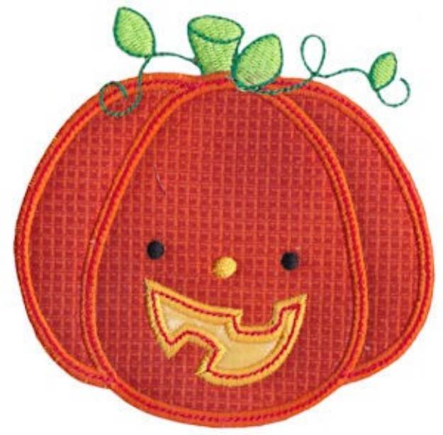 Picture of Halloween Jack-O-Lantern Applique Machine Embroidery Design