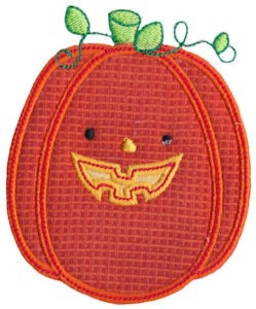 Picture of Halloween Jack-O-Lantern Applique Machine Embroidery Design