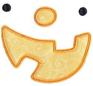 Picture of Halloween Face Applique Machine Embroidery Design