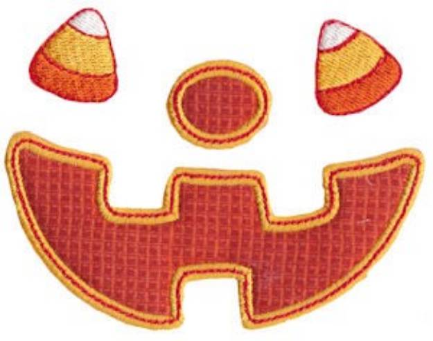 Picture of Halloween Face Applique Machine Embroidery Design