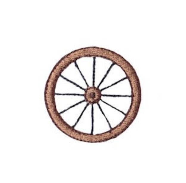 Picture of Western Mini Wagon Wheel Machine Embroidery Design