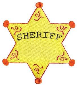 Picture of Sheriffs Badge Machine Embroidery Design