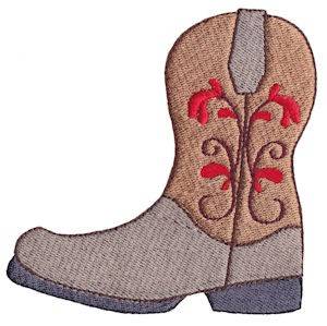Picture of Wild West Cowboy Boot Machine Embroidery Design