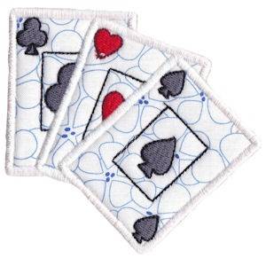 Picture of Playing Cards Applique Machine Embroidery Design