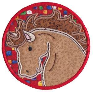 Picture of Wild West Stallion Applique Machine Embroidery Design