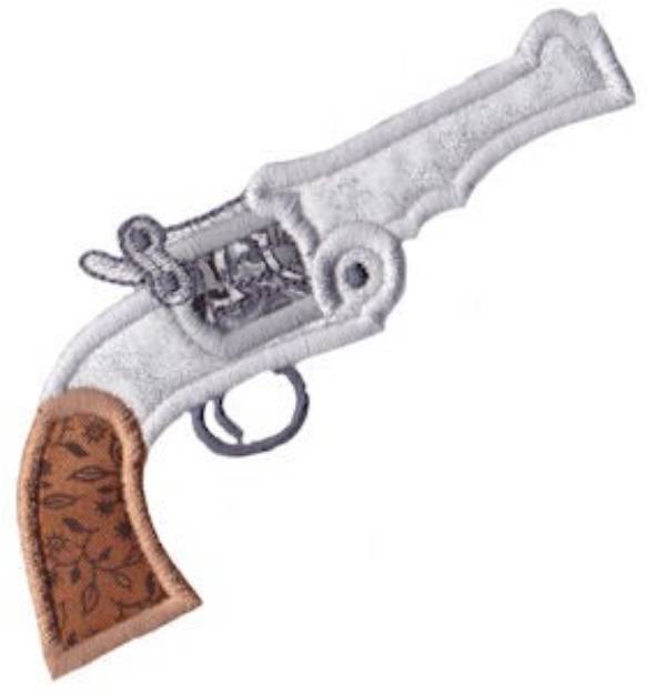 Picture of Wild West Revolver Applique Machine Embroidery Design