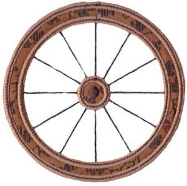 Picture of Wagon Wheel Applique Machine Embroidery Design