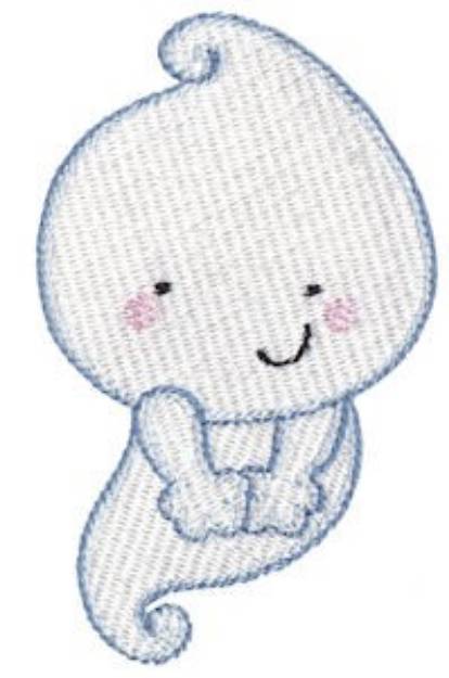 Picture of Cute Halloween Ghost Machine Embroidery Design