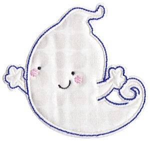 Picture of Applique Halloween Ghost Machine Embroidery Design