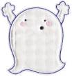 Picture of Celebrating Ghost Applique Machine Embroidery Design