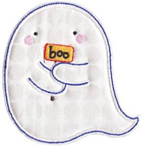 Picture of Halloween Ghost Applique Machine Embroidery Design