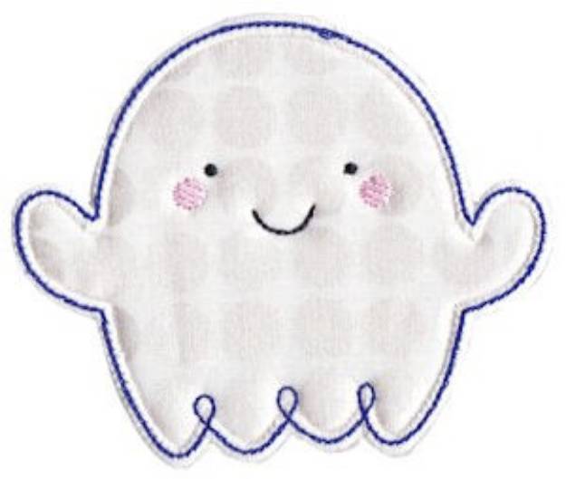 Picture of Happy Ghost Applique Machine Embroidery Design