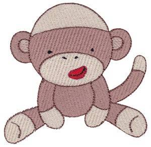Picture of Cute Sock Monkey Machine Embroidery Design