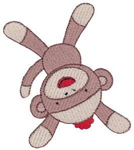 Picture of Sock Monkey Cartwheel Machine Embroidery Design