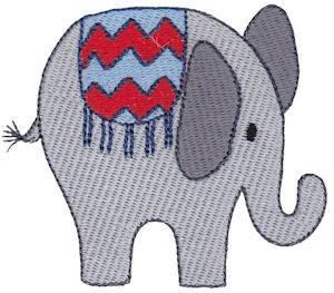 Picture of Little Elephant Machine Embroidery Design