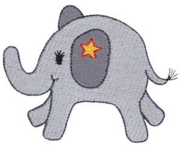 Picture of Little Elephant Machine Embroidery Design