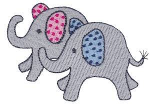 Picture of Little Elephant Friends Machine Embroidery Design