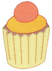 Picture of Orange Cupcake Machine Embroidery Design
