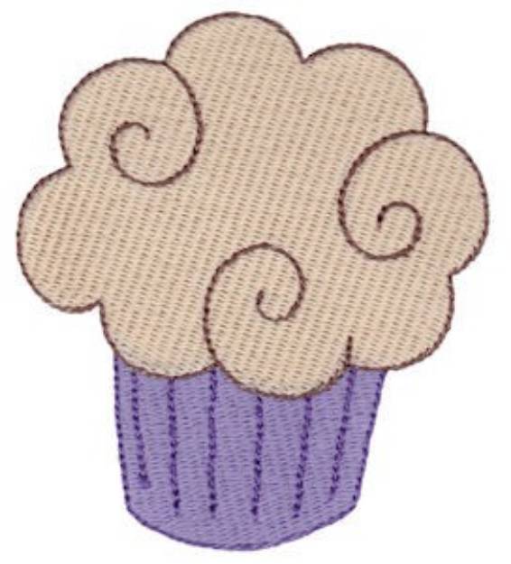 Picture of Swirly Cupcake Machine Embroidery Design