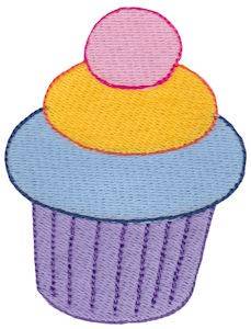 Picture of Decorated Cupcakes Machine Embroidery Design