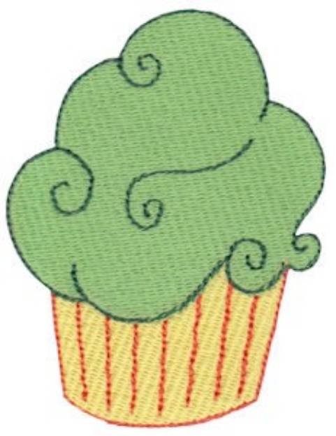 Picture of Green Cupcakes Machine Embroidery Design