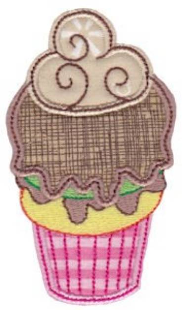 Picture of Cupcake & Ice Cream Applique Machine Embroidery Design