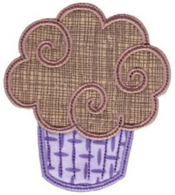 Picture of Chocolate Cupcake Applique Machine Embroidery Design