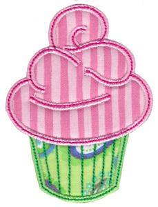 Picture of Pink Cupcake Applique Machine Embroidery Design