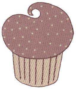 Picture of Tiny Chocolate Cupcake Machine Embroidery Design