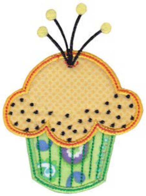 Picture of Cute Cupcake Applique Machine Embroidery Design