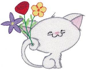 Picture of Cuddle Me Kitten Machine Embroidery Design