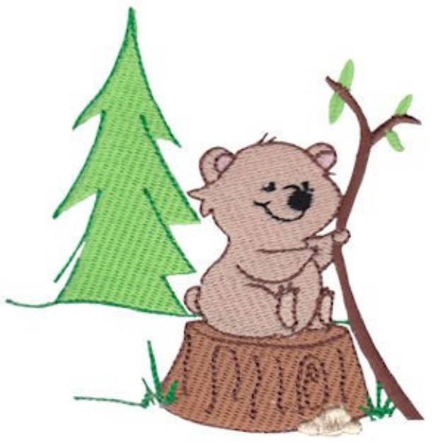 Picture of Cuddle Me Forest Bear Machine Embroidery Design