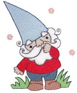Picture of Old Man Garden Gnome Machine Embroidery Design