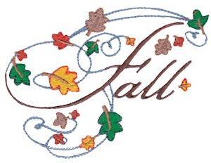 Picture of Fall Leaves Machine Embroidery Design