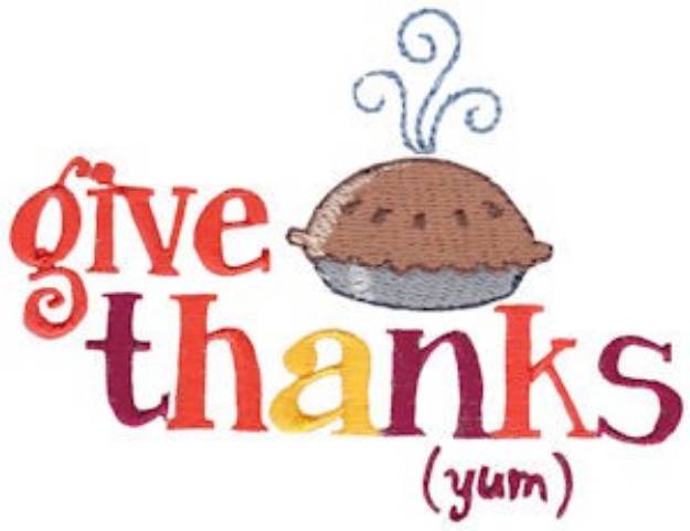 Picture of Give Thanks (Yum) Machine Embroidery Design