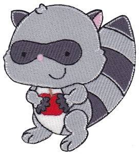 Picture of Nursery Room Raccoon Machine Embroidery Design