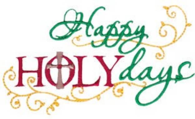Picture of Happy HOLYdays Machine Embroidery Design