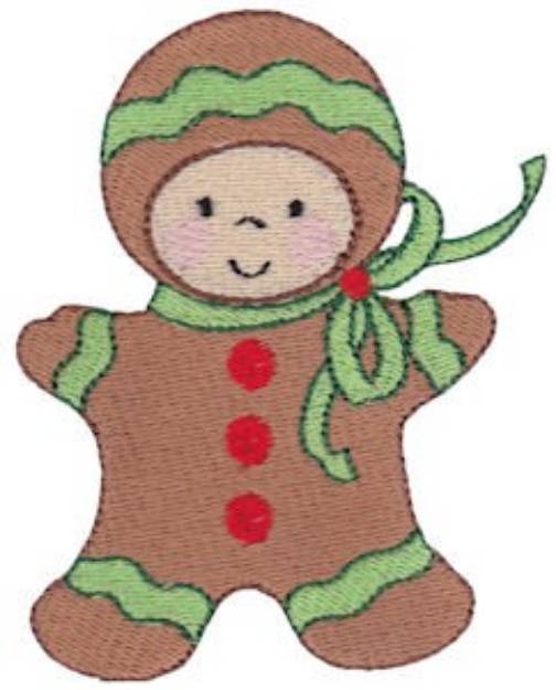 Picture of Gingerbread Baby Machine Embroidery Design
