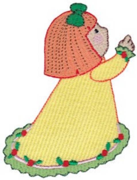 Picture of Christmas Praying Girl Machine Embroidery Design